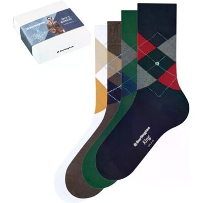 Burlington Herren Socken Ben Box M So Baumwolle gemustert 4 Paar, Mehrfarbig White Blue Green Brown Mix 0010, 40-46 Burlington Herren Socken Ben Box M So Baumwolle gemustert 4 Paar, Mehrfarbig White Blue Green Brown Mix 0010, 40-46