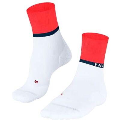 FALKE Herren Laufsocken RU4 Endurance Compressiion M So Baumwolle Funktionsmaterial mit Kompression 1 Paar, Weiß White 2008, 46-48 FALKE Herren Laufsocken RU4 Endurance Compressiion M So Baumwolle Funktionsmaterial mit Kompression 1 Paar, Weiß White 2008, 46-48