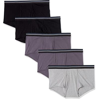 Amazon Essentials Herren Unterhosen aus Baumwolle, Atmungsaktiv, Ohne Etikett, Mehrfachpacks, 5er Pack, Dunkelgrau/Grau/Schwarz, 3XL Amazon Essentials Herren Unterhosen aus Baumwolle, Atmungsaktiv, Ohne Etikett, Mehrfachpacks, 5er Pack, Dunkelgrau/Grau/Schwarz, 3XL