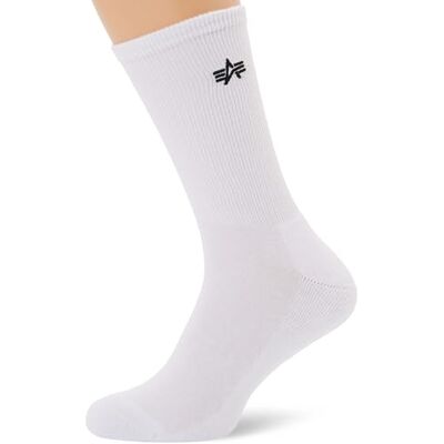 Alpha Unisex Basic 3 Pack Socken, White, 43/46 Alpha Unisex Basic 3 Pack Socken, White, 43/46