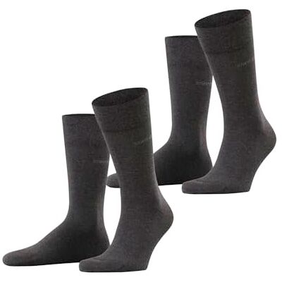 ESPRIT Herren Socken Basic Easy Multipack M So Baumwolle einfarbig 2 Paar, Grau Anthracite Melange 3080, 39-42 ESPRIT Herren Socken Basic Easy Multipack M So Baumwolle einfarbig 2 Paar, Grau Anthracite Melange 3080, 39-42