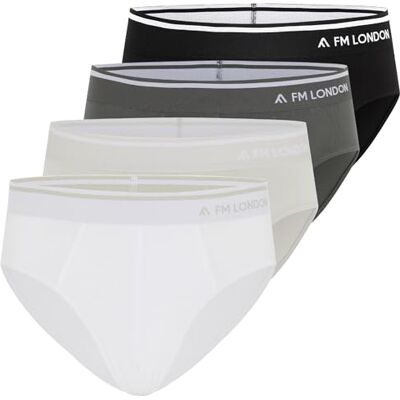 FM London 4er-Pack Herren-Bambus-Slips – bequeme Unterwäsche Slips ohne Etiketten – Stretch Unterhose ohne Öffnung vorne FM London 4er-Pack Herren-Bambus-Slips – bequeme Unterwäsche Slips ohne Etiketten – Stretch Unterhose ohne Öffnung vorne