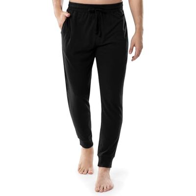 Fruit of the Loom Herren-Schlafhose aus Jersey-Strick (1 und 2 Packungen), Schwarz, Large Fruit of the Loom Herren-Schlafhose aus Jersey-Strick (1 und 2 Packungen), Schwarz, Large