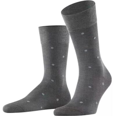 FALKE Herren Socken Dot M So Baumwolle gemustert 1 Paar, Grau Steel Melange 3168, 47-50 FALKE Herren Socken Dot M So Baumwolle gemustert 1 Paar, Grau Steel Melange 3168, 47-50