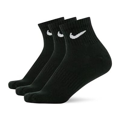 NIKE Erwachsene Everyday Lightweight Ankle (3 Paar) Socken, Black/White, M (38-42 EU) NIKE Erwachsene Everyday Lightweight Ankle (3 Paar) Socken, Black/White, M (38-42 EU)