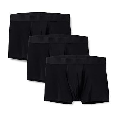 Amazon Essentials Herren Boxershorts aus Mikrofaser, Unterwäsche, 3er-Pack, Schwarz, M Amazon Essentials Herren Boxershorts aus Mikrofaser, Unterwäsche, 3er-Pack, Schwarz, M