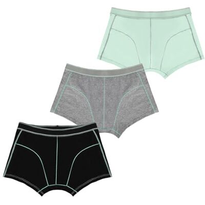 CARER Healthcare Incontinence Pregnancy Carer Jungen Inkontinenz-Boxershorts 3er-Pack Waschbare Baumwollunterwäsche mit 70 ml Absorption für Harnverluste Bettnässen Sauberkeitstraining und leichte bis mittlere Inkontinenz CARER Healthcare Incontinence Pregnancy Carer Jungen Inkontinenz-Boxershorts 3er-Pack Waschbare Baumwollunterwäsche mit 70 ml Absorption für Harnverluste Bettnässen Sauberkeitstraining und leichte bis mittlere Inkontinenz