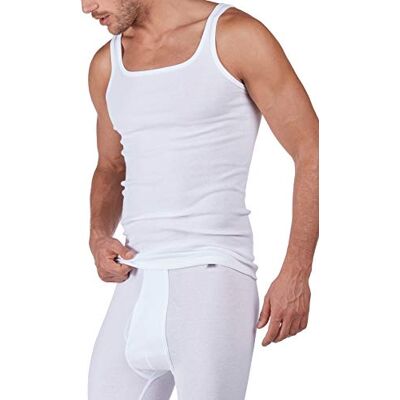 HUBER Herren Comfort Achselshirt Unterhemd, per Pack Weiß (Weiss 0500), XXX-Large (Herstellergröße: 3XL) HUBER Herren Comfort Achselshirt Unterhemd, per Pack Weiß (Weiss 0500), XXX-Large (Herstellergröße: 3XL)