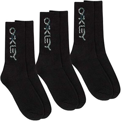 Oakley Herren (3 Pack) B1B Socken 2.0 (3 Stück), Blackout, Large Oakley Herren (3 Pack) B1B Socken 2.0 (3 Stück), Blackout, Large