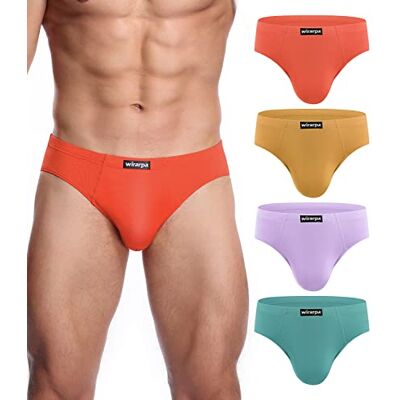 wirarpa Herren Slips Microfaser Männer Unterhosen 4er Pack Herrenslips Stretcken Unterwäsche Größe L wirarpa Herren Slips Microfaser Männer Unterhosen 4er Pack Herrenslips Stretcken Unterwäsche Größe L