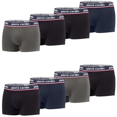 pierre cardin underwear Boxershorts für Herren, Baumwolle, natürliche und hypoallergene Boxershorts (8 Stück), Grau/Weiß/Rot/Blau/Schwarz, L pierre cardin underwear Boxershorts für Herren, Baumwolle, natürliche und hypoallergene Boxershorts (8 Stück), Grau/Weiß/Rot/Blau/Schwarz, L