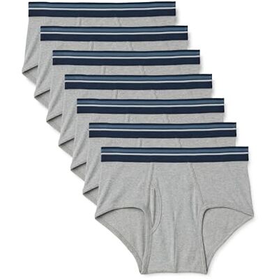 Amazon Essentials Herren Unterhosen aus Baumwolle, Atmungsaktiv, Ohne Etikett, Mehrfachpacks, 7er Pack, Hellgrau Meliert, L Amazon Essentials Herren Unterhosen aus Baumwolle, Atmungsaktiv, Ohne Etikett, Mehrfachpacks, 7er Pack, Hellgrau Meliert, L