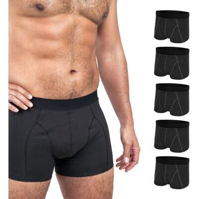 Molicare Men – Diskrete, saugfähige, waschbare Inkontinenzhose, schützende Boxershorts für leichten Harnverlust, Gr. L, waschbar bei 60°C, ohne Biozide, Öko-tex, trocknergeeignet, Schwarz, 5 Stück Molicare Men – Diskrete, saugfähige, waschbare Inkontinenzhose, schützende Boxershorts für leichten Harnverlust, Gr. L, waschbar bei 60°C, ohne Biozide, Öko-tex, trocknergeeignet, Schwarz, 5 Stück