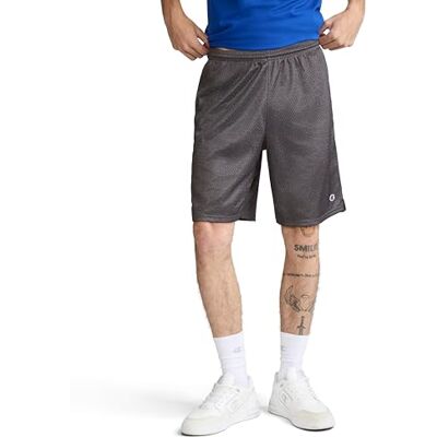 Champion Herren Shorts Lange Netz-shorts mit Taschen, Granit Heather-407q88, M Champion Herren Shorts Lange Netz-shorts mit Taschen, Granit Heather-407q88, M
