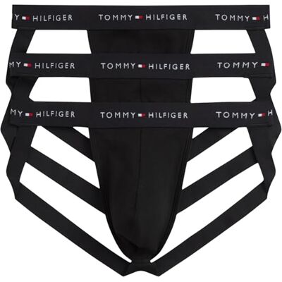 Tommy Hilfiger Men's 3P Jockstrap Wb UM0UM03872 Jockstrap, Yellow (Black/Black/Black), S Tommy Hilfiger Men's 3P Jockstrap Wb UM0UM03872 Jockstrap, Yellow (Black/Black/Black), S