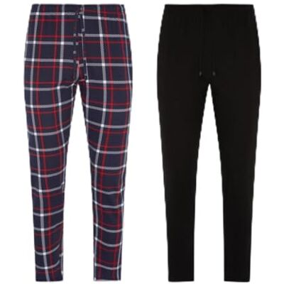 FM London 2er-Pack Pyjama für Herren Leichte Herren-Pyjamahose, Loungewear und Nachtwäsche FM London 2er-Pack Pyjama für Herren Leichte Herren-Pyjamahose, Loungewear und Nachtwäsche