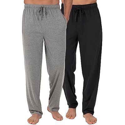 Fruit of the Loom Herren-Schlaf-Pyjama, Lounge-Hose, Jersey, gestrickt, 1 und 2 Stück, 3X-Large Hoch Fruit of the Loom Herren-Schlaf-Pyjama, Lounge-Hose, Jersey, gestrickt, 1 und 2 Stück, 3X-Large Hoch