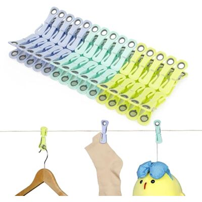Cozary 30 Stück Wäscheklammern mit Haken, Plastik Handtuchklammern Stabile Clothes Pegs mit Rundlochdesign, Mehrfarbig Winddichte Klammer für Wäsche Hosen T Shirts Unterwäsche Kuscheltiere Cozary 30 Stück Wäscheklammern mit Haken, Plastik Handtuchklammern Stabile Clothes Pegs mit Rundlochdesign, Mehrfarbig Winddichte Klammer für Wäsche Hosen T Shirts Unterwäsche Kuscheltiere