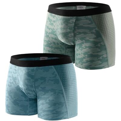 CARER Healthcare Incontinence Pregnancy Carer 2er-Pack Jugendliche Inkontinenz Boxershorts für leichte Inkontinenz 50 ml Saugfähigkeit Camouflage Atmungsaktiv Leicht Weich Wiederverwendbar Hellblau und Hellgrün XXL CARER Healthcare Incontinence Pregnancy Carer 2er-Pack Jugendliche Inkontinenz Boxershorts für leichte Inkontinenz 50 ml Saugfähigkeit Camouflage Atmungsaktiv Leicht Weich Wiederverwendbar Hellblau und Hellgrün XXL
