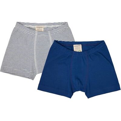 loud + proud Doppelpack Kinder Unterhosen Boxer, Feinripp aus Bio Baumwolle und GOTS Zertifiziert loud + proud Doppelpack Kinder Unterhosen Boxer, Feinripp aus Bio Baumwolle und GOTS Zertifiziert