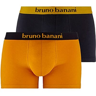 bruno banani Herren 2pack Flowing Boxershorts, Goldgelb/Schwarz // Schwarz/Goldgelb, S EU bruno banani Herren 2pack Flowing Boxershorts, Goldgelb/Schwarz // Schwarz/Goldgelb, S EU