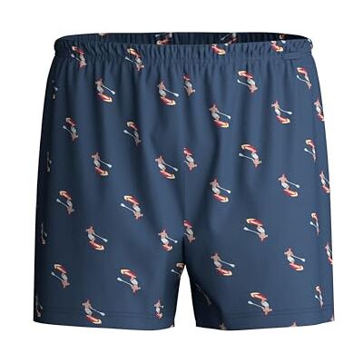 CALIDA Prints Boxershorts Herren, mit stoffüberzogenem Bund, aus 100% Baumwolle, ohne Eingriff Retro Blue 52-54 CALIDA Prints Boxershorts Herren, mit stoffüberzogenem Bund, aus 100% Baumwolle, ohne Eingriff Retro Blue 52-54