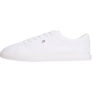 Tommy Hilfiger Damen Canvas Sneaker Low Profile zum Schnüren, Weiß (White), 39 Tommy Hilfiger Damen Canvas Sneaker Low Profile zum Schnüren, Weiß (White), 39
