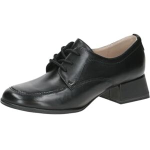CAPRICE Damen Schnürschuhe aus Leder mit Blockabsatz, Schwarz (Black Nappa), 37 EU CAPRICE Damen Schnürschuhe aus Leder mit Blockabsatz, Schwarz (Black Nappa), 37 EU