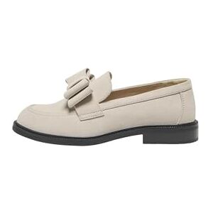 ONLY Damen Onllux-8 Pu Bow Loafer, Creme, 37 EU ONLY Damen Onllux-8 Pu Bow Loafer, Creme, 37 EU