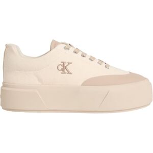 Calvin Damen Flatform Sneaker Lace Up Canvas Tcap mit Plateau, Beige (Oatmeal/Nomad), 39 Calvin Damen Flatform Sneaker Lace Up Canvas Tcap mit Plateau, Beige (Oatmeal/Nomad), 39