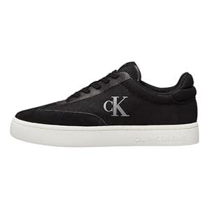 Calvin Damen Cupsole Sneaker Classic Low Mix aus Canvas, Schwarz (Black/Bright White), 37 Calvin Damen Cupsole Sneaker Classic Low Mix aus Canvas, Schwarz (Black/Bright White), 37