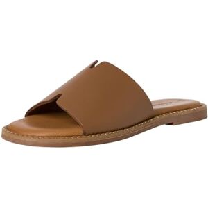 Tamaris Damen Pantolette Leder flach, braun, 37 EU Tamaris Damen Pantolette Leder flach, braun, 37 EU