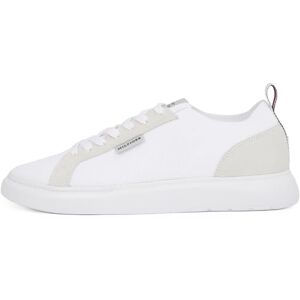 Tommy Hilfiger Herren Vulcanized Sneaker Light Knit Seasonal Elegant, Weiß (White), 43 Tommy Hilfiger Herren Vulcanized Sneaker Light Knit Seasonal Elegant, Weiß (White), 43