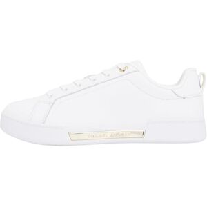 Tommy Hilfiger Damen Court Sneaker Chique aus Leder, Weiß (White), 42 Tommy Hilfiger Damen Court Sneaker Chique aus Leder, Weiß (White), 42