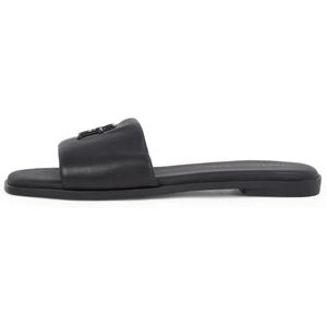 Tommy Hilfiger Damen Sandalen Logo Hardware Leather Mules, Schwarz (Black), 36 Tommy Hilfiger Damen Sandalen Logo Hardware Leather Mules, Schwarz (Black), 36