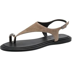 Tamaris Damen Sandalette Leder flach, beige, 37 EU Tamaris Damen Sandalette Leder flach, beige, 37 EU