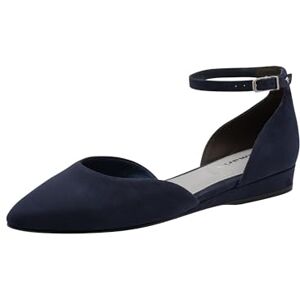 Tamaris Damen Ballerina mit Strap flach, blau, 37 EU Tamaris Damen Ballerina mit Strap flach, blau, 37 EU