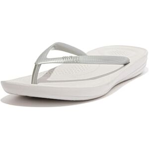 Fitflop Women's iQushion Ergonomic Flip Flops Lightweight & Comfortable with Natural Arch Support Silver 8 UK Fitflop Women's iQushion Ergonomic Flip Flops Lightweight & Comfortable with Natural Arch Support Silver 8 UK