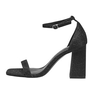 ONLY Damen Onlalyx-24 Glitter High Heeled Sandal, Black, 37 EU ONLY Damen Onlalyx-24 Glitter High Heeled Sandal, Black, 37 EU