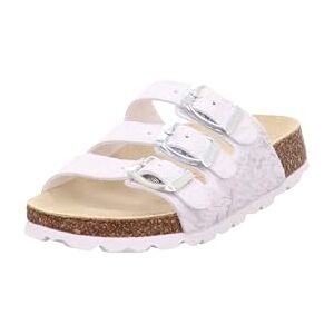 Superfit Mädchen Fussbettpantoffel Hausschuh, Weiss Silber 9010, 25 EU Superfit Mädchen Fussbettpantoffel Hausschuh, Weiss Silber 9010, 25 EU