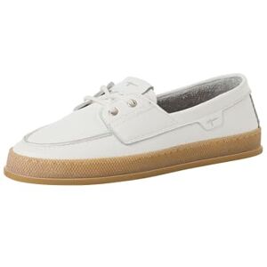 Tamaris Damen Moccassin flach Leder, weiß, 39 EU Tamaris Damen Moccassin flach Leder, weiß, 39 EU