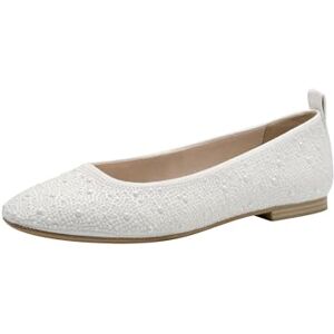 Tamaris Ballerina Damen Vegan Elegant weiß,EU 36 Tamaris Ballerina Damen Vegan Elegant weiß,EU 36