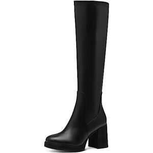 MARCO TOZZI Damen Hohe Stiefel mit Absatz Kniehoch mit Blockabsatz, Schwarz (Black), 37 EU MARCO TOZZI Damen Hohe Stiefel mit Absatz Kniehoch mit Blockabsatz, Schwarz (Black), 37 EU
