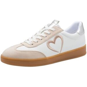 MARCO TOZZI Damen Sneaker weiches Feel Me Wechselfußbett weiches Innenfutter Modisch, weiß (White/Dune), 39 EU MARCO TOZZI Damen Sneaker weiches Feel Me Wechselfußbett weiches Innenfutter Modisch, weiß (White/Dune), 39 EU