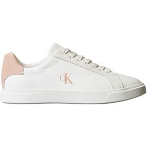 Calvin Damen Cupsole Sneaker Low Pro aus Leder, Weiß (Lily White/Tuscany), 38 Calvin Damen Cupsole Sneaker Low Pro aus Leder, Weiß (Lily White/Tuscany), 38