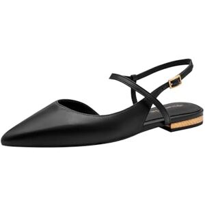 Tamaris Damen Sling Pump mit Blockabsatz Leder, schwarz, 36 EU Tamaris Damen Sling Pump mit Blockabsatz Leder, schwarz, 36 EU