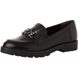 Tamaris Damen Slipper Leder bequem; Black Leather, EU 38 Tamaris Damen Slipper Leder bequem; Black Leather, EU 38