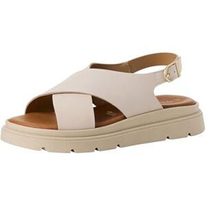 Tamaris Damen Sandalette mit Keilabsatz, beige, 38 EU Tamaris Damen Sandalette mit Keilabsatz, beige, 38 EU