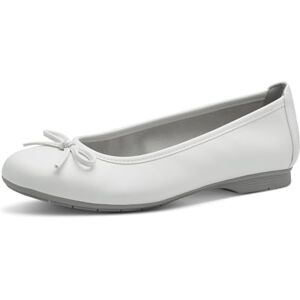 Jana Damen Ballerinas mit Schleife Vegan, Weiß (White), 36 EU Jana Damen Ballerinas mit Schleife Vegan, Weiß (White), 36 EU