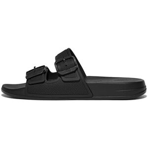 Fitflop Damen iQushion Two-bar Buckle Slides Sandale Leicht und bequem mit natürlicher Fußgewölbestütze Schwarz 41 EU Fitflop Damen iQushion Two-bar Buckle Slides Sandale Leicht und bequem mit natürlicher Fußgewölbestütze Schwarz 41 EU